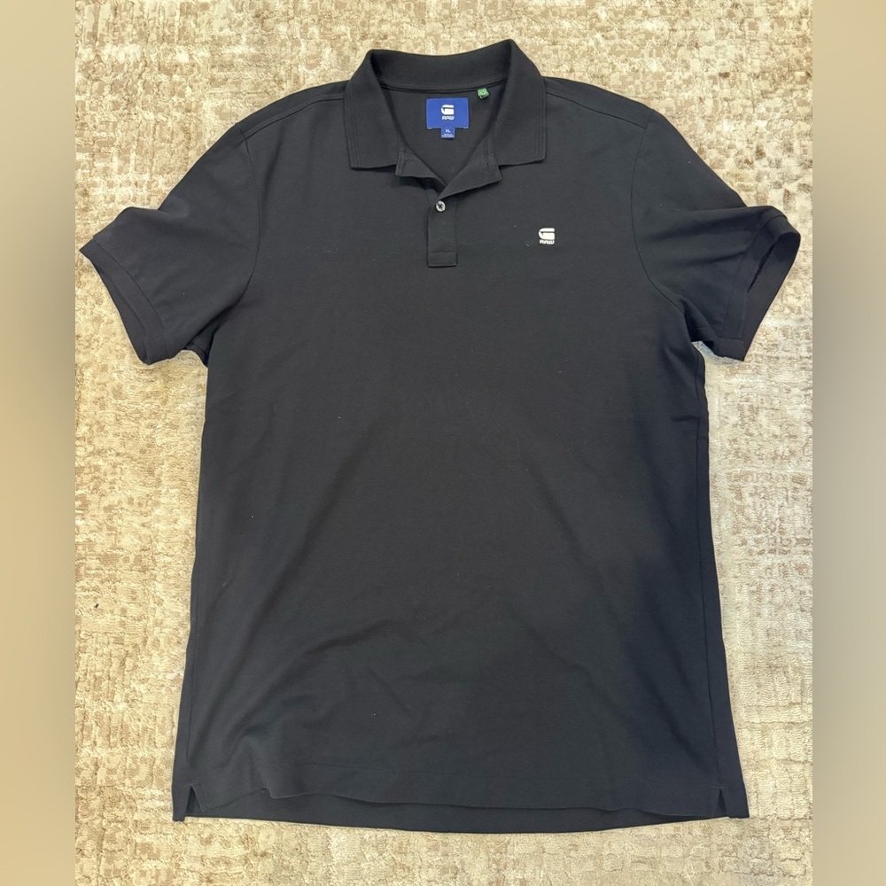 G-Star Men’s Black Polo with Subtle Logo